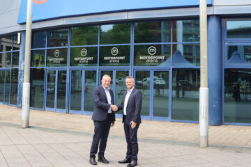 Martin Ingham (CEO â National Ice Centre_Motorpoint Arena) and Mark Carpenter (CEO â Motorpoint)